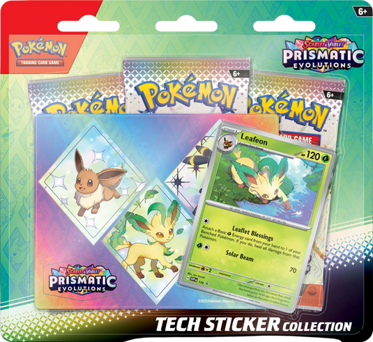 Pokemon Scarlet & Violet Prismatic Evolutions: Tech Sticker Collection Leafeon