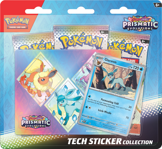 Pokemon Scarlet & Violet Prismatic Evolutions: Tech Sticker Collection Glaceon